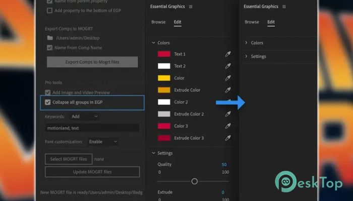 Descargar Aescripts Aep to Mogrt Pro  2.1.3 for After Effects Completo Activado Gratis