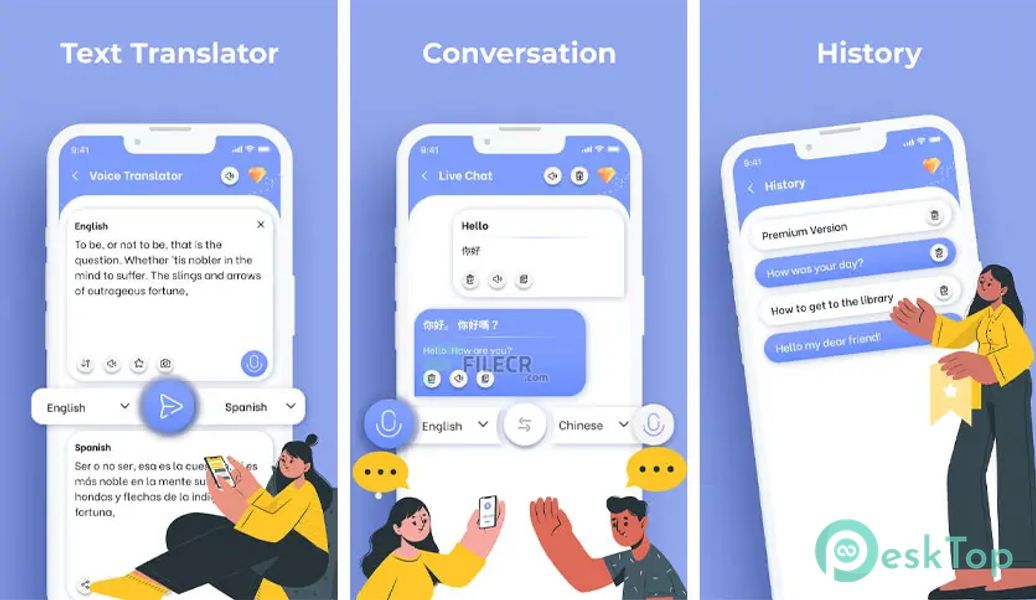 Translator: voice, photo, text