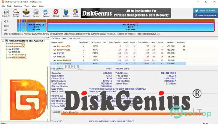 Télécharger DiskGenius Professional 5.6.1.1580 Gratuitement Activé Complètement