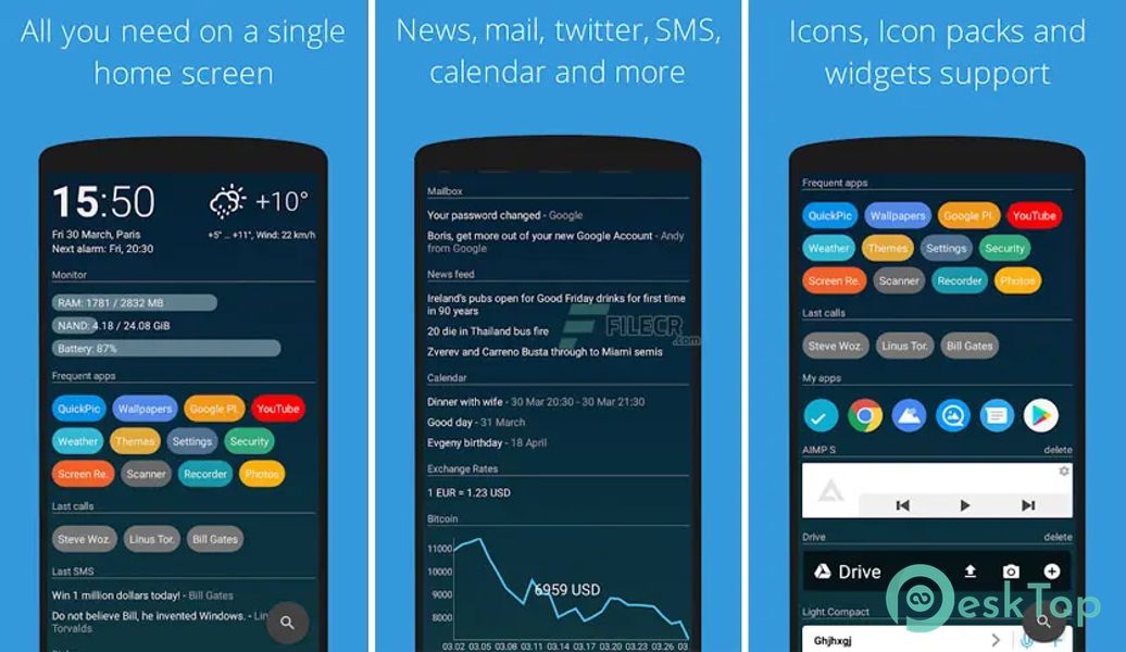 AIO Launcher 5.5.0 APK MOD Tam Ücretsiz İndir