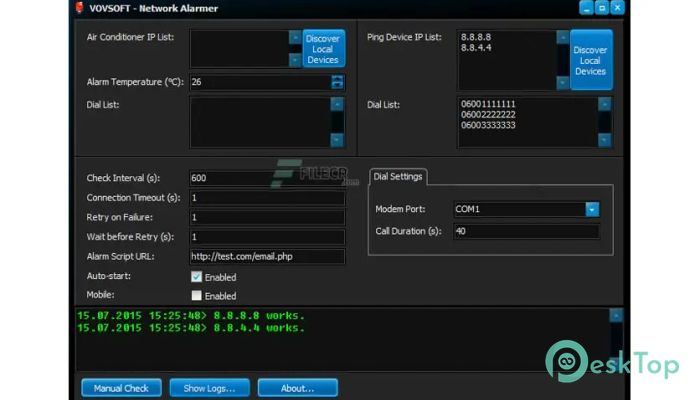 Download VovSoft Network Alarmer 4.2 Free Full Activated