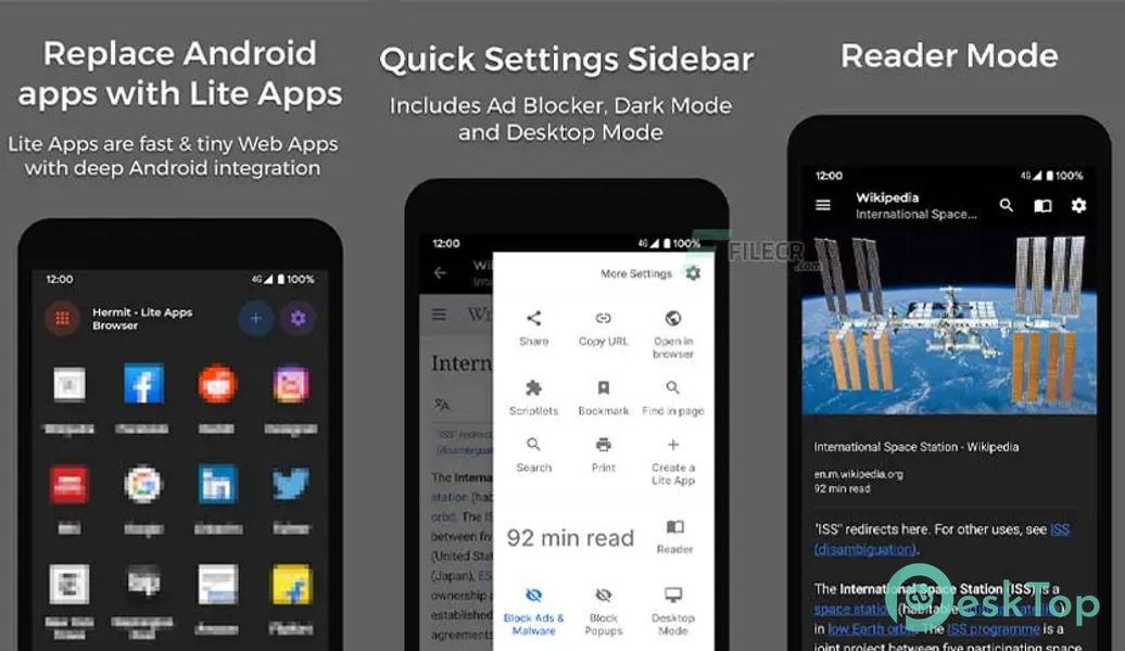 Hermit Lite Apps Browser 31.6.0 APK MOD Полная бесплатная загрузка
