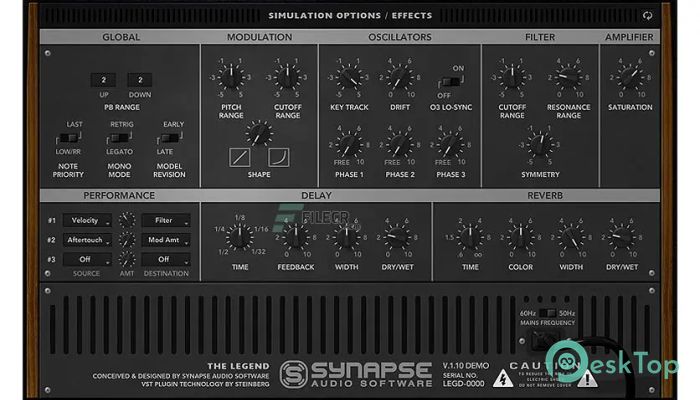 Скачать Synapse Audio The Legend HZ 2.1.0 полная версия активирована бесплатно