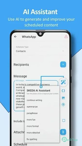 Télécharger SKEDit: Auto Message Scheduler 3.2.0.3 APK MOD Gratuitement et Complet