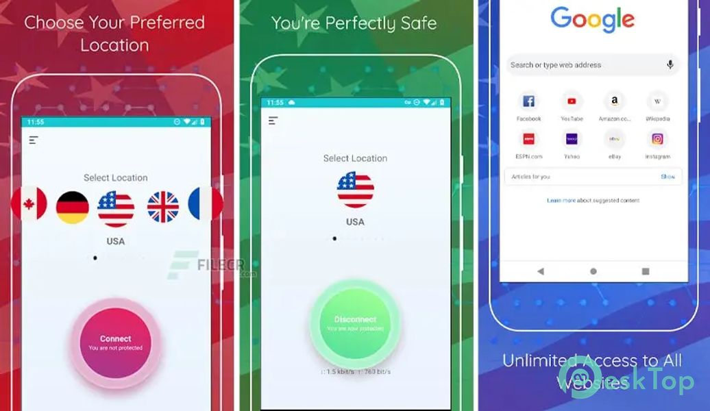 USA VPN – Unlimited VPN, Privacy v3.6.0 APK MOD Unlocked (Full) Free Download