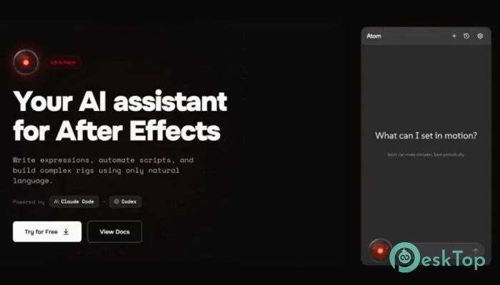 Atom 3.0.5 AI Agent for After Effects Tam Sürüm Aktif Edilmiş Ücretsiz İndir