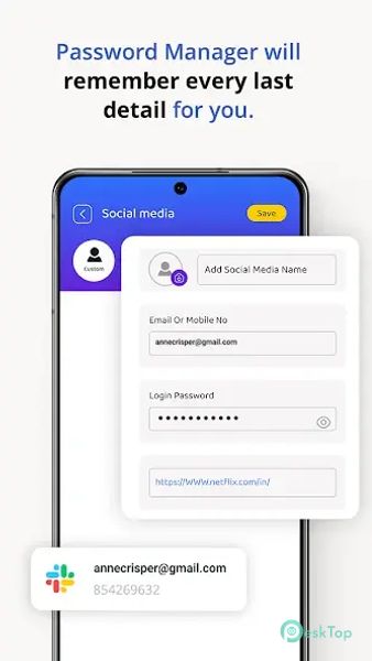 Password Manager App 2.7 APK MOD Tam Ücretsiz İndir
