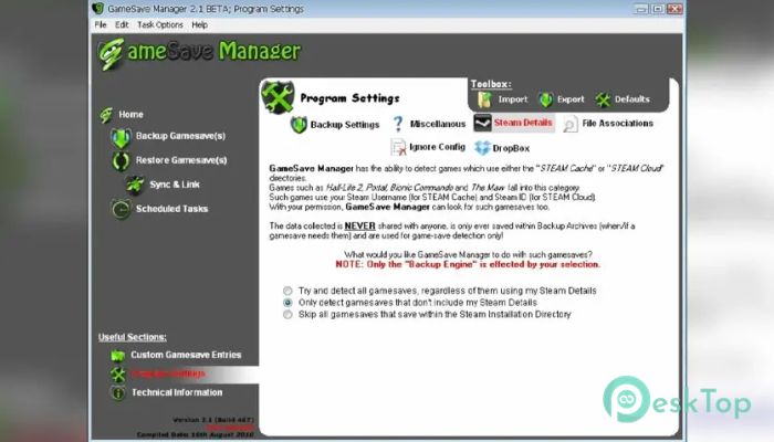 تحميل برنامج GameSave Manager 3.1.551.0 برابط مباشر