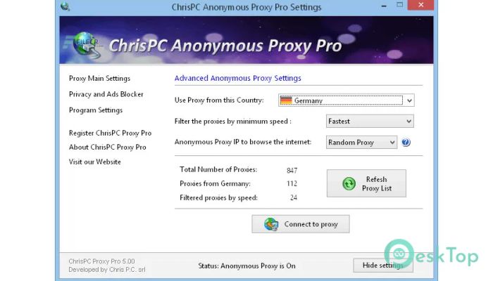 ChrisPC Anonymous Connection  2.40 完全アクティベート版を無料でダウンロード