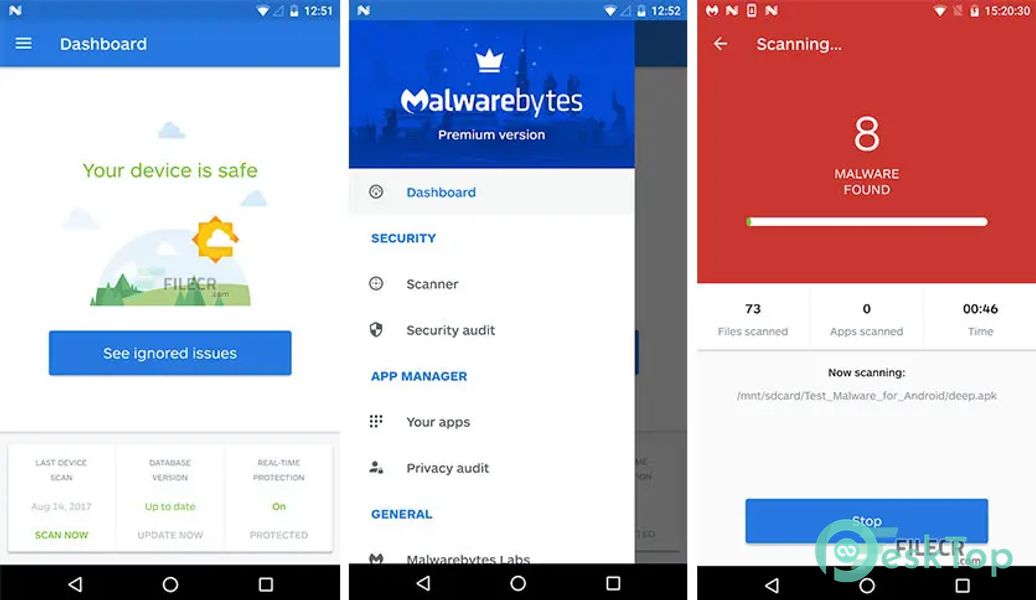 Télécharger Malwarebytes Mobile Security 5.14.1+385 APK MOD Gratuitement et Complet