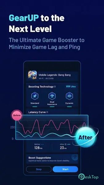 GearUP Game Booster - Lower Lag 3.36.0.0120 APK MOD تحميل مجاني كامل