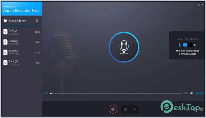 Скачать Ashampoo Audio Recorder 1.0.1 полная версия активирована бесплатно