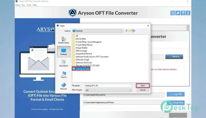 Aryson OFT Converter 1.0 完全アクティベート版を無料でダウンロード