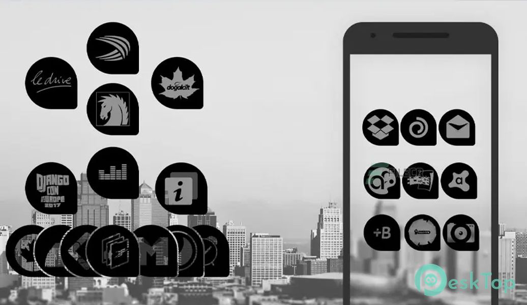 Oscuro Dark Icon Pack 221.0 APK MOD تحميل مجاني كامل
