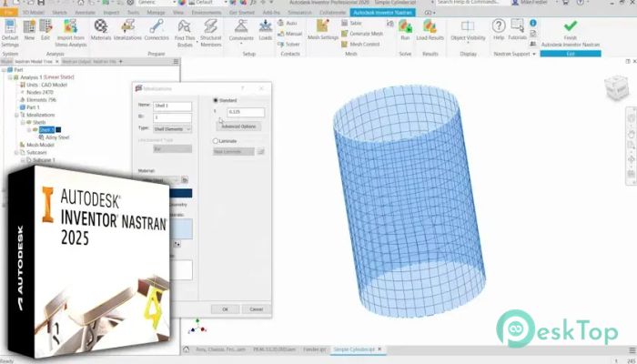 Autodesk Inventor Nastran 2027 R0 Tam Sürüm Aktif Edilmiş Ücretsiz İndir
