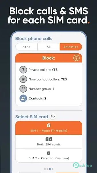 Dual SIM Call blocker - Hush 7.0.4 APK MOD フル無料ダウンロード
