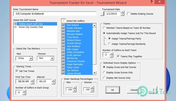 Tournament Tracker 1.1.0.0 for Excel 完全アクティベート版を無料でダウンロード