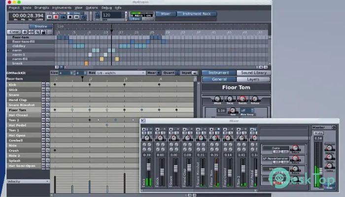 Скачать Hydrogen Drum Machine 1.2.4 бесплатно для Mac