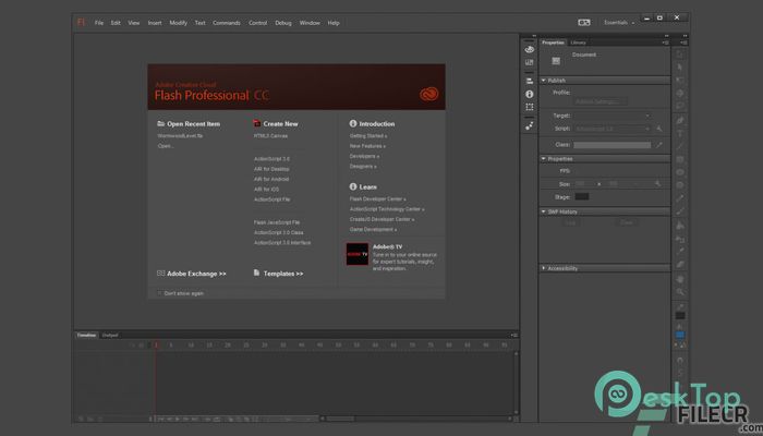 Adobe Flash Professional CC 14.0.0.110 Mac用無料ダウンロード