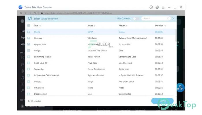Tidabie Tidal Music Converter 1.5.5 Tam Sürüm Aktif Edilmiş Ücretsiz İndir