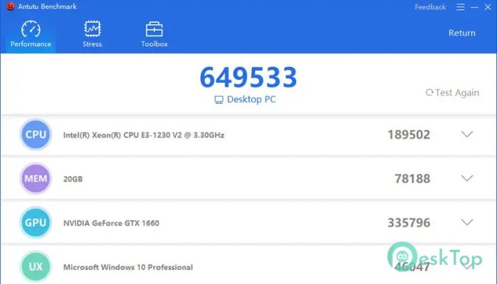 AnTuTu Benchmark 2.0 Tam Sürüm Aktif Edilmiş Ücretsiz İndir