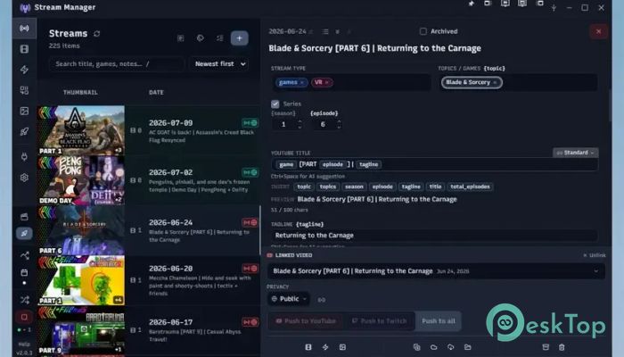 Download Stream Manager 2.3.1 Free Full Activated