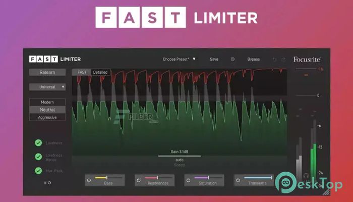  تحميل برنامج Focusrite Fast Limiter 1.0.2 برابط مباشر