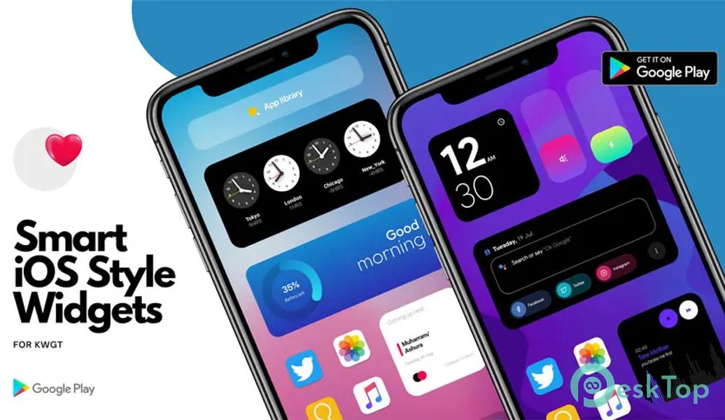 Smart iOS Style widgets v11.0 APK MOD Tam Ücretsiz İndir