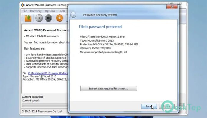 Accent WORD Password Recovery 1.0 Tam Sürüm Aktif Edilmiş Ücretsiz İndir