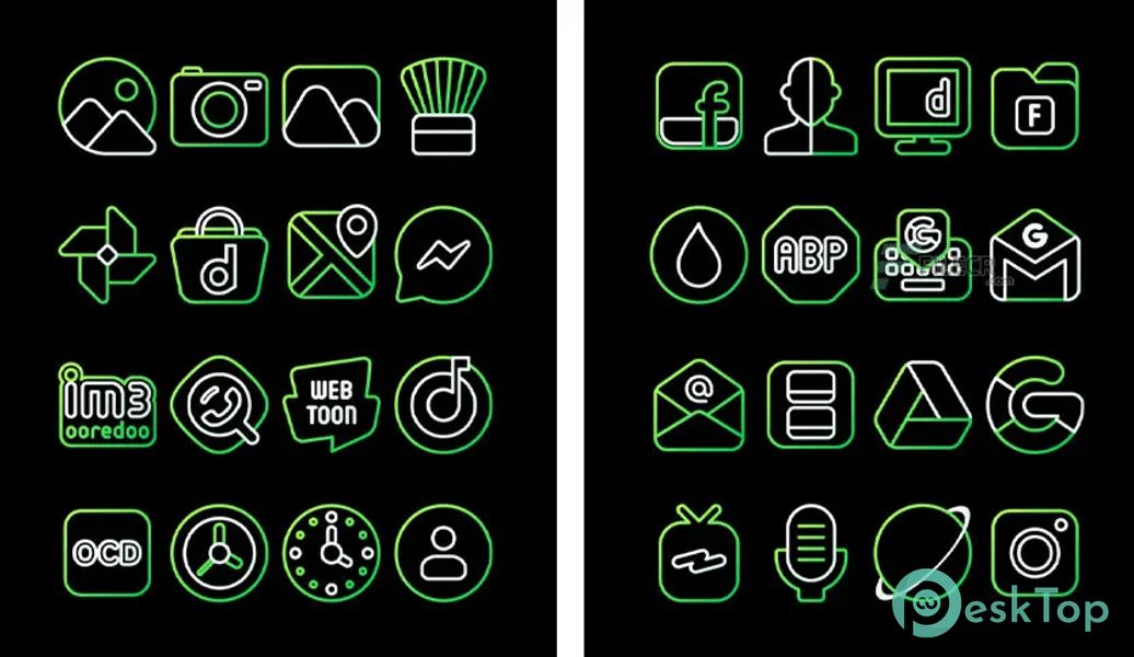 Nambula Green – Lines Icon Pack