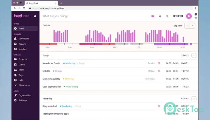 Toggl Track 1.0 Tam Sürüm Aktif Edilmiş Ücretsiz İndir