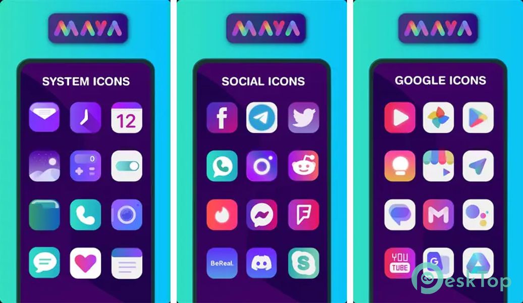 Maya Icon Pack v1.3.8 APK MOD Tam Ücretsiz İndir