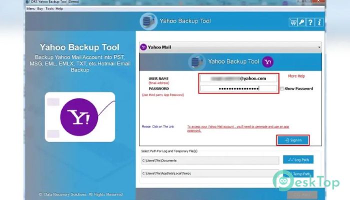 Скачать MigrateEmails Yahoo Backup Tool 1.0 полная версия активирована бесплатно