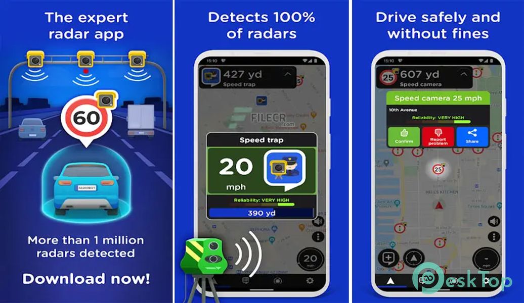 Radarbot Free: Speed Camera Detector & Speedometer 9.19.6 APK MOD フル無料ダウンロード
