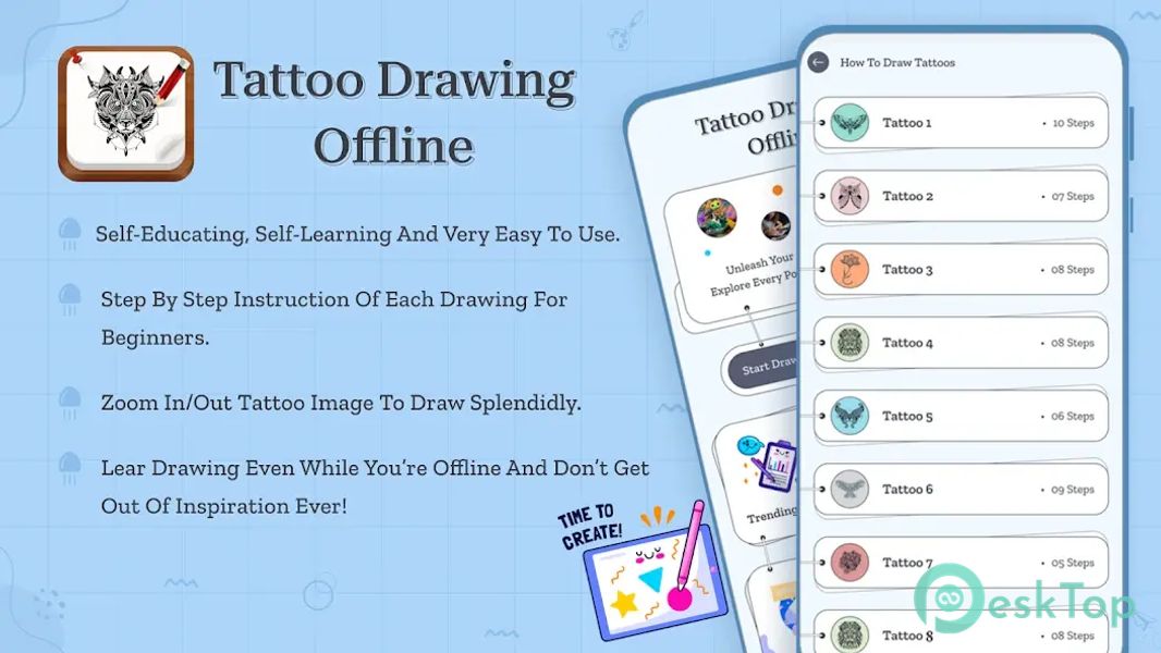 How To Draw Tattoos Offline 1.14 APK MOD フル無料ダウンロード
