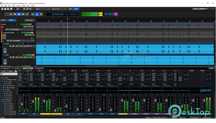 Acoustica Mixcraft Pro Studio 9.0.470 完全アクティベート版を無料でダウンロード