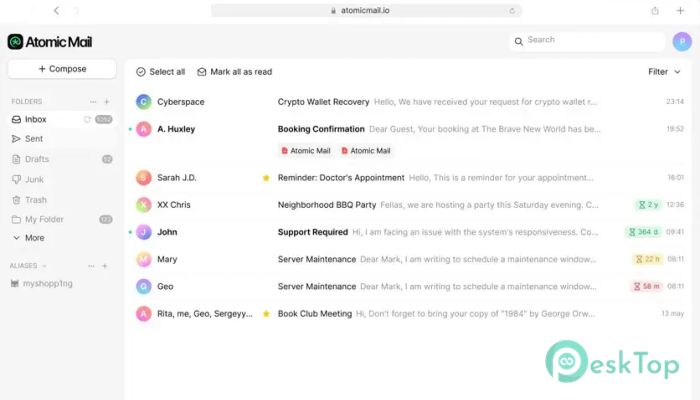 Atomic Mail 1.0 Tam Sürüm Aktif Edilmiş Ücretsiz İndir