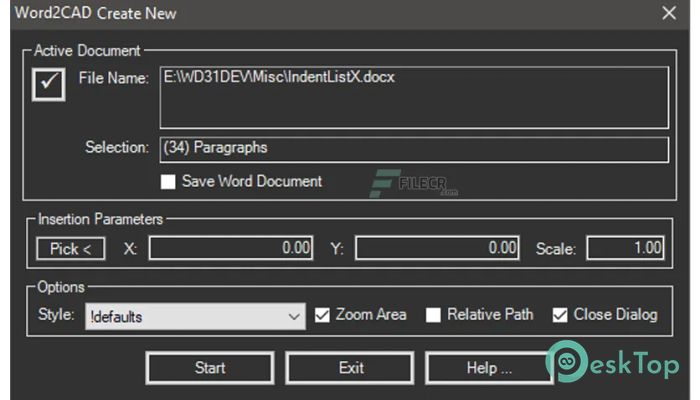 Télécharger DotSoft Word2CAD 3.2.0 Gratuitement Activé Complètement