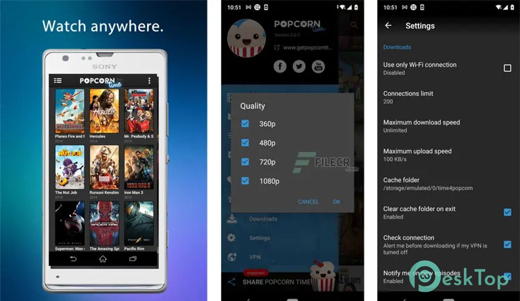 Popcorn Time v3.6.10 APK MOD Unlocked (Full) Free Download