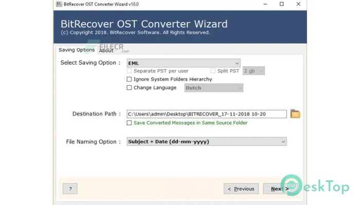 BitRecover OST Converter Wizard  13.3 Tam Sürüm Aktif Edilmiş Ücretsiz İndir