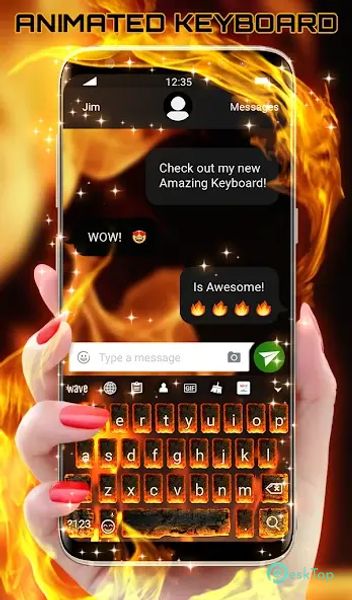 Burning Keyboard Wallpaper HD 5.10.45 APK MOD Tam Ücretsiz İndir