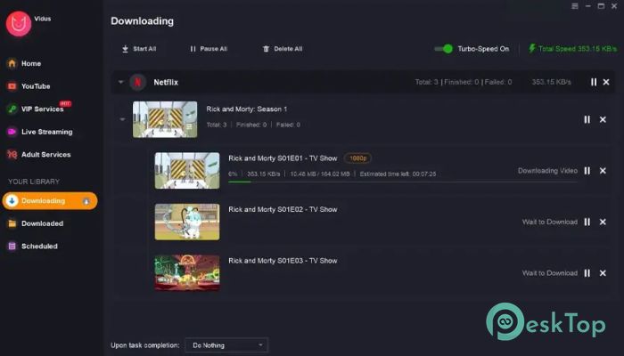 Vidus Streaming Downloader 1.3.2.3 Tam Sürüm Aktif Edilmiş Ücretsiz İndir