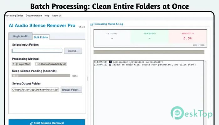 AI Audio Silence Remover Pro 1.0.0 完全アクティベート版を無料でダウンロード