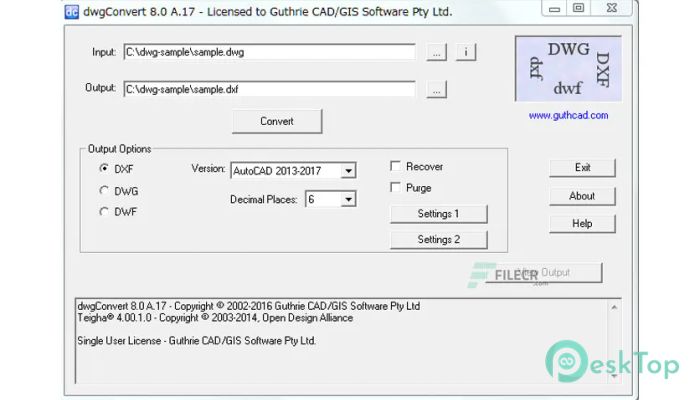 Download Guthrie dwgConvert 2020  A.46 Free Full Activated