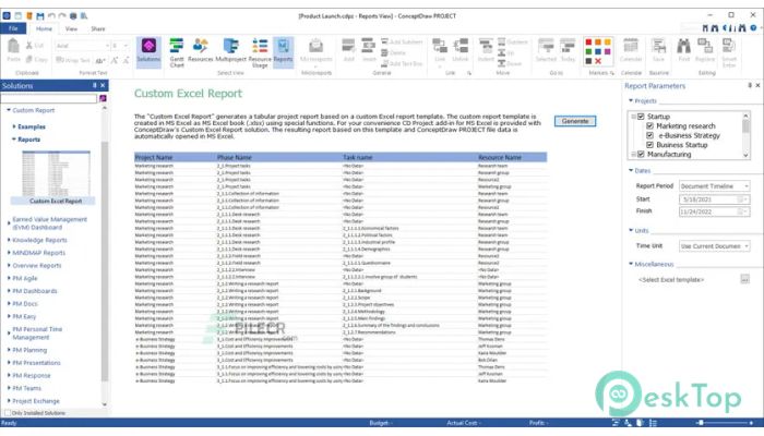 Descargar ConceptDraw PROJECT 13.0.0.224 Completo Activado Gratis