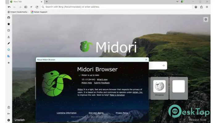 Descargar Midori Browser 11.3.2 Completo Activado Gratis