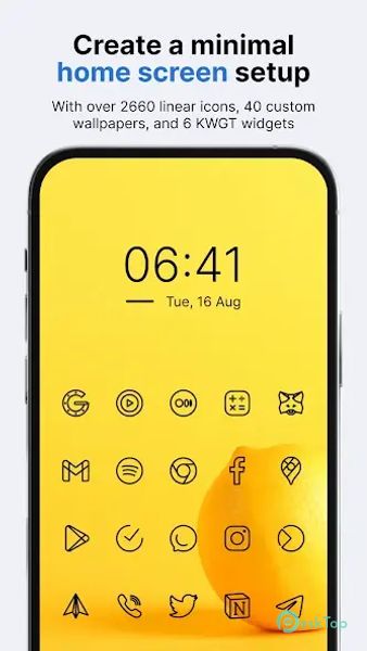 Caelus Black: linear icon pack 5.0.9 APK MOD تحميل مجاني كامل