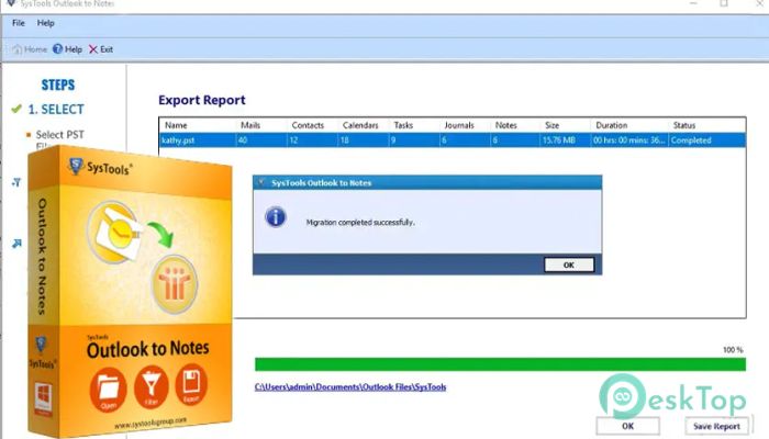 Descargar SysTools Outlook to Notes 8.3 Completo Activado Gratis