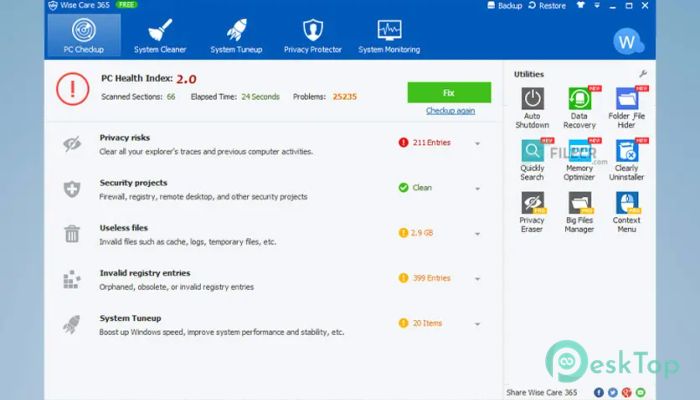 Download Wise Care 365 Free 6.5.7.630 Free Full Activated