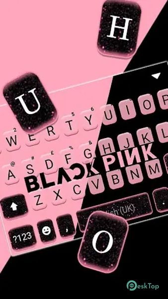 Black Pink Simple Keyboard Bac